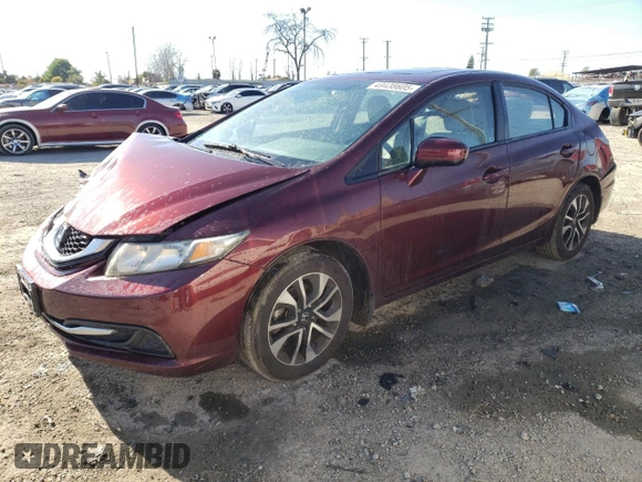 2015 Honda Civic EX with VIN 19XFB2F86FE241381, listed as a Copart auction lot 49438605 with 148,567 mi miles and Salvage Title. Bid and sale history available at DreamBid. Image 1.
