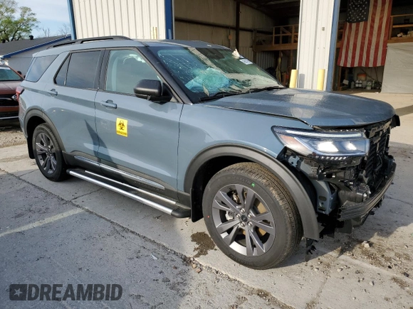2025 Ford Explorer Active with VIN 1FMUK8DH1SGA42144, listed as a Copart auction lot 49801365 with 3,239 mi miles and Salvage Title. Bid and sale history available at carsss.com. Image 4.