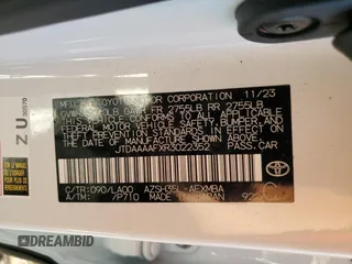 2024 Toyota Crown XLE with VIN JTDAAAAFXR3022352, listed as a Copart auction lot 73821754 with 0 mi miles and Non Repairable. Bid and sale history available at carsss.com. Image 13.