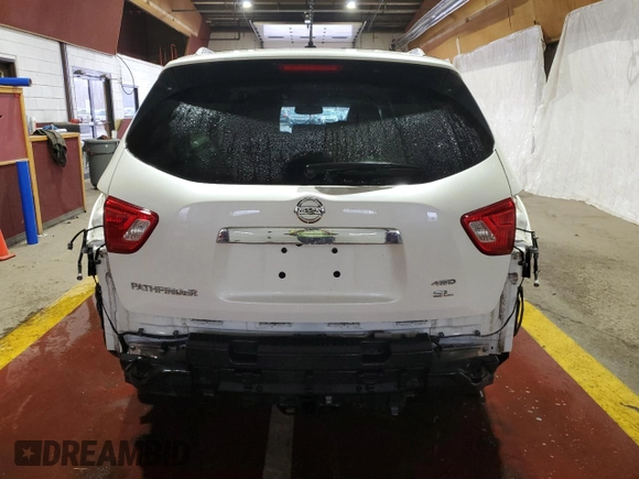2017 Nissan Pathfinder SV with VIN 5N1DR2MMXHC621817, listed as a Copart auction lot 49306035 with 75,583 mi miles and Salvage Title. Bid and sale history available at carsss.com. Image 6.