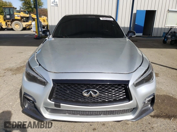 2019 Infiniti Q50 RED SPORT 400 with VIN JN1FV7AP9KM760846, listed as a Copart auction lot 46466525 with 54,485 mi miles and Salvage Title. Bid and sale history available at carsss.com. Image 5.