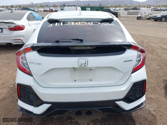 2018 Honda Civic Hatchback Sport with VIN SHHFK7H47JU219608, listed as a IAAI auction lot 41709676 with 1 mi miles. Bid and sale history available at carsss.com. Image 16.