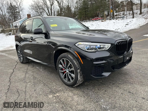 2022 BMW X5 M50i with VIN 5UXJU4C06N9J73373, listed as a Copart auction lot 43706345 with 108,320 mi miles and Clean Title. Bid and sale history available at carsss.com. Image 4.