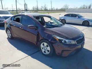 2018 Kia Forte LX with VIN 3KPFK4A77JE246026, listed as a IAAI auction lot 41846417 with 77,847 mi miles. Bid and sale history available at carsss.com. Image 1.