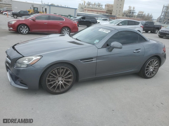 2017 Mercedes-Benz SLC with VIN WDDPK3JA3HF137269, listed as a Copart auction lot 45907695 with 80,308 mi miles and Salvage Title. Bid and sale history available at carsss.com. Image 1.