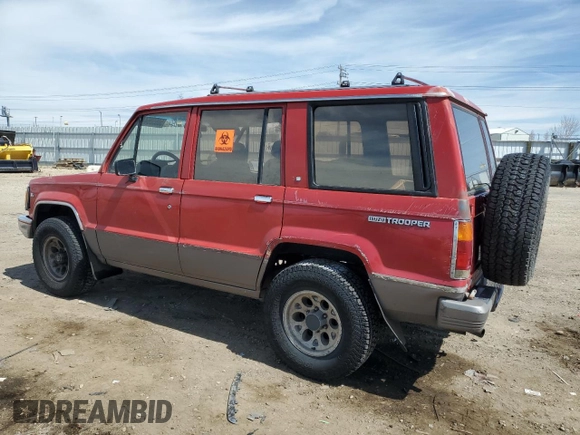 1990 Isuzu Trooper z VIN JACCH58R7L8917768, wystawiony jako Copart lot #45875835 z przebiegiem 230 130 mil mil oraz Szkody całkowita. Historia ofert i sprzedaży dostępna na DreamBid. Obrazek 2.