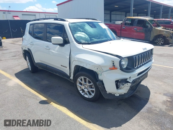 2019 Jeep Renegade Latitude with VIN ZACNJABB9KPK20061, listed as a IAAI auction lot 42253211 with 123,024 mi miles and . Bid and sale history available at DreamBid. Image 1.