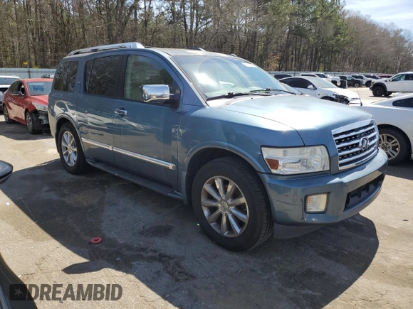 2008 Infiniti QX56 with VIN 5N3AA08D78N903384, listed as a Copart auction lot 47493495 with 264,083 mi miles and Salvage Title. Bid and sale history available at carsss.com. Image 4.
