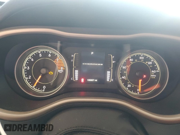 2017 Jeep Cherokee Latitude with VIN 1C4PJMCS5HW545748, listed as a Copart auction lot 51156965 with 106,857 mi miles and Salvage Title. Bid and sale history available at carsss.com. Image 9.