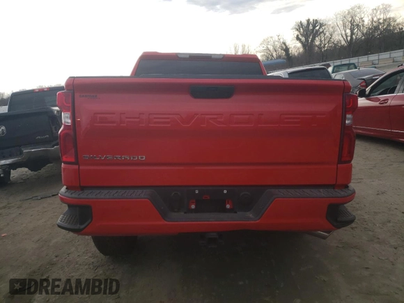2020 Chevrolet Silverado 1500 Custom with VIN 3GCPWBEH9LG353375, listed as a Copart auction lot 43053215 with 47,410 mi miles and Salvage Title. Bid and sale history available at carsss.com. Image 6.