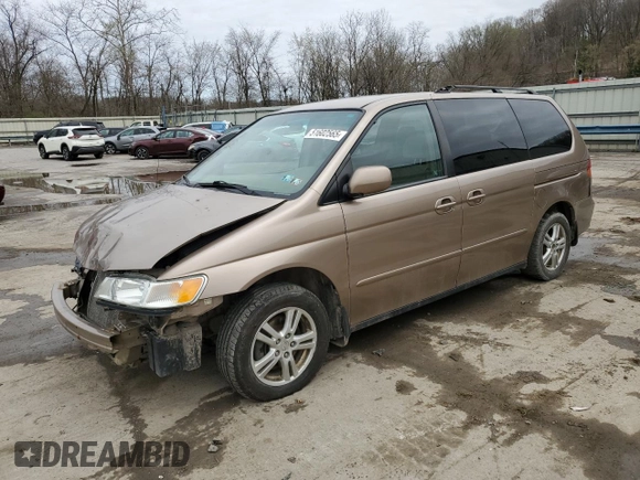 2004 Honda Odyssey EX with VIN 5FNRL186X4B127827, listed as a Copart auction lot 51602565 with 182,127 mi miles and Salvage Title. Bid and sale history available at DreamBid. Image 1.