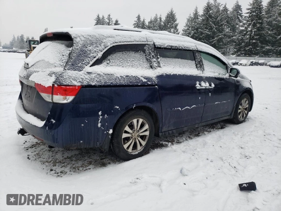 2017 Honda Odyssey SE with VIN 5FNRL5H37HB022052, listed as a Copart auction lot 43451605 with 90,922 mi miles and Salvage Title. Bid and sale history available at carsss.com. Image 3.