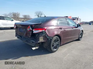 2018 Ford Fusion SE with VIN 3FA6P0HD8JR180882, listed as a IAAI auction lot 41816022 with 192,050 mi miles. Bid and sale history available at carsss.com. Image 4.