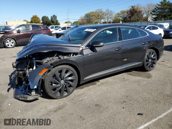 2019 Volkswagen Arteon SEL R-Line with VIN WVWSR7AN2KE028311, listed as a Copart auction lot 75924464 with 23,171 mi miles and Salvage title. Bid and sale history available at DreamBid. Image 1.