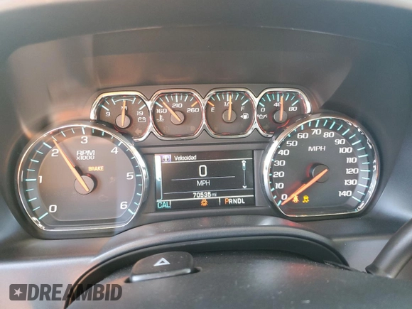 2017 Chevrolet Silverado 1500 LT with VIN 1GCPCRECXHF122760, listed as a Copart auction lot 75567124 with 70,535 mi miles and Salvage Title. Bid and sale history available at DreamBid. Image 9.