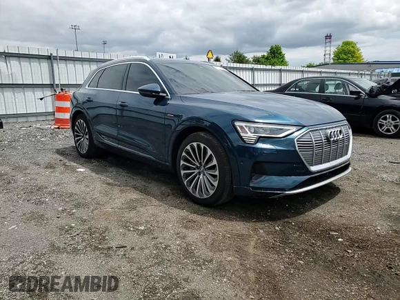 2019 Audi e-tron Prestige with VIN WA1VABGE2KB019280, listed as a Copart auction lot 53157365 with 53,912 mi miles and Salvage title. Bid and sale history available at DreamBid. Image 14.