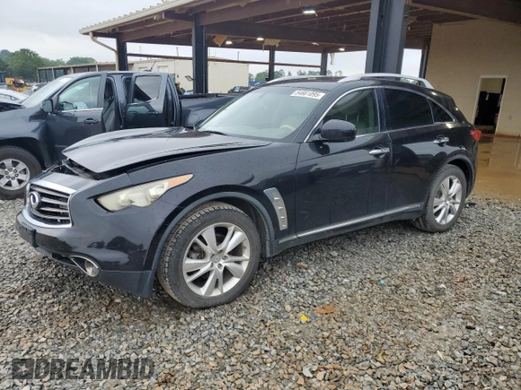 2012 Infiniti FX with VIN JN8AS1MW2CM152348, listed as a Copart auction lot 54661095 with 190,772 mi miles and Salvage title. Bid and sale history available at DreamBid. Image 1.