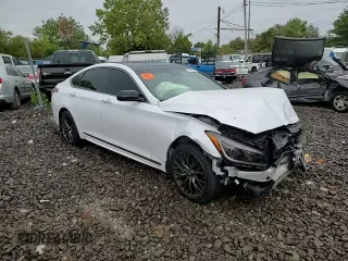 2018 Genesis G80 3.3T Sport with VIN KMHGN4JB3JU248921, listed as a Copart auction lot 71305654 with 73,718 mi miles and Salvage Title. Bid and sale history available at carsss.com. Image 10.