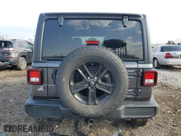 2021 Jeep Wrangler Unlimited Sport Altitude with VIN 1C4HJXDG0MW521769, listed as a Copart auction lot 53625925 with 34,074 mi miles and Salvage title. Bid and sale history available at DreamBid. Image 6.