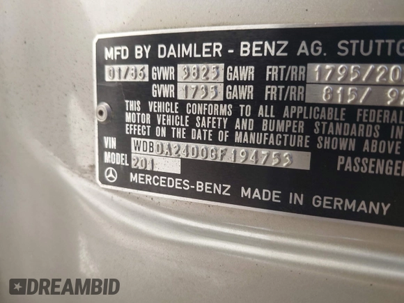 1986 Mercedes-Benz 190 E z VIN WDBDA24D0GF194753, wystawiony jako IAAI lot #42321094 z przebiegiem 135 395 mil mil oraz . Historia ofert i sprzedaży dostępna na DreamBid. Obrazek 9.