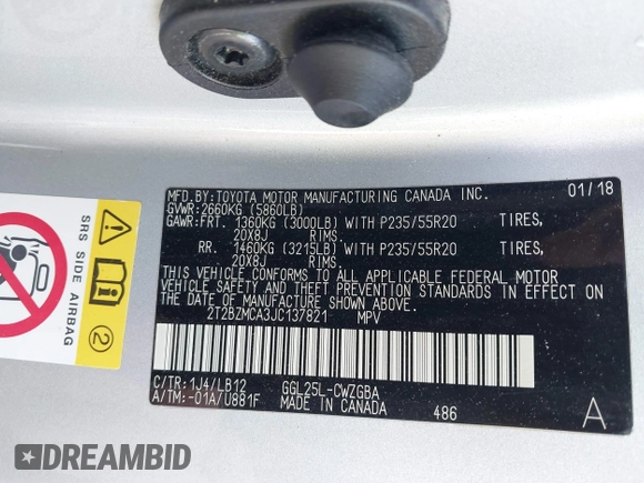 2018 Lexus RX 350 с VIN 2T2BZMCA3JC137821, выставлен на аукционе IAAI как лот 42296892 с пробегом 84 180 миль миль и . История ставок и продаж доступна на DreamBid. Изображение 9.