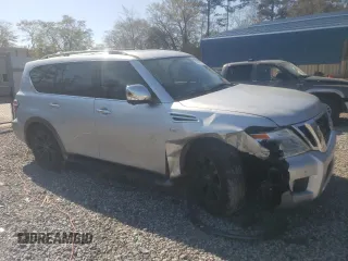 2018 Nissan Armada Platinum with VIN JN8AY2NE8J9730351, listed as a Copart auction lot 50538815 with 114,841 mi miles and Salvage Title. Bid and sale history available at carsss.com. Image 4.