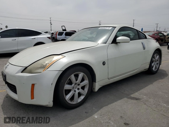 2004 Nissan 350Z Touring with VIN JN1AZ34D74T160909, listed as a Copart auction lot 58302075 with 54,100 mi miles and Salvage title. Bid and sale history available at DreamBid. Image 1.