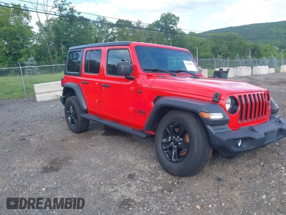 2020 Jeep Wrangler Unlimited Freedom with VIN 1C4HJXDG5LW282721, listed as a IAAI auction lot 42268956 with 47,245 mi miles and . Bid and sale history available at DreamBid. Image 1.