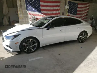 2021 Hyundai Sonata SEL Plus with VIN 5NPEJ4J29MH073659, listed as a Copart auction lot 51377955 with 110,800 mi miles and Salvage Title. Bid and sale history available at DreamBid. Image 1.