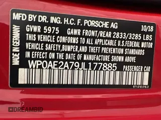 2018 Porsche Panamera 4 E-Hybrid с VIN WP0AE2A79JL177885, выставлен на аукционе Copart как лот 59731925 с пробегом 24 501 миль миль и Чистый • Clean title. История ставок и продаж доступна на DreamBid. Изображение 10.