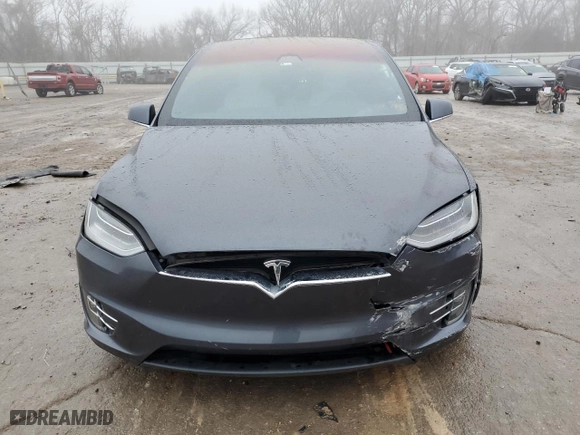 2017 Tesla Model X P100D with VIN 5YJXCBE48HF052633, listed as a Copart auction lot 38883234 with NaN miles and Salvage Title. Bid and sale history available at carsss.com. Image 5.