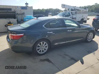 2007 Lexus LS 460 with VIN JTHBL46F975036722, listed as a Copart auction lot 60193615 with 172,623 mi miles and Salvage title. Bid and sale history available at DreamBid. Image 3.