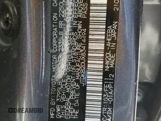 2008 Toyota Prius с VIN JTDKB20UX83414494, выставлен на аукционе Copart как лот 55891825 с пробегом 162 631 миль миль и На запчасти • Non repairable. История ставок и продаж доступна на DreamBid. Изображение 12.