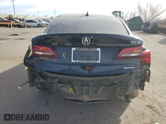 2017 Acura TLX V6 w/Technology Pkg with VIN 19UUB3F5XHA000384, listed as a Copart auction lot 45131705 with 107,421 mi miles and Salvage Title. Bid and sale history available at carsss.com. Image 6.