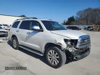 2008 Toyota Sequoia Platinum with VIN 5TDZY67A38S005767, listed as a Copart auction lot 43734955 with 274,995 mi miles and Salvage Title. Bid and sale history available at carsss.com. Image 4.