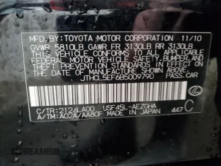 2011 Lexus LS 460 z VIN JTHCL5EF6B5009790, wystawiony jako Copart lot #43873435 z przebiegiem 172 242 mil mil oraz Szkoda całkowita • Salvage title. Historia ofert i sprzedaży dostępna na DreamBid. Obrazek 12.