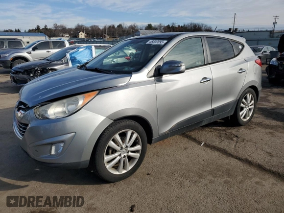 2011 Hyundai Tucson Limited with VIN KM8JUCAC1BU204459, listed as a Copart auction lot 46502895 with 110,654 mi miles and Salvage Title. Bid and sale history available at DreamBid. Image 1.