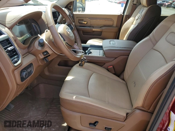 2024 Ram 2500 Longhorn with VIN 3C6UR5PL2RG383945, listed as a Copart auction lot 59219295 with 4,802 mi miles and Salvage title. Bid and sale history available at DreamBid. Image 7.