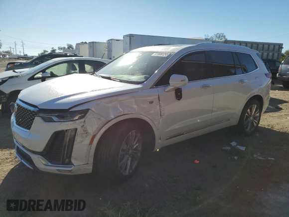 2024 Cadillac XT6 FWD Premium Luxury with VIN 1GYKPCRS2RZ708554, listed as a Copart auction lot 81999124 with 18,089 mi miles and Salvage Title. Bid and sale history available at carsss.com. Image 1.