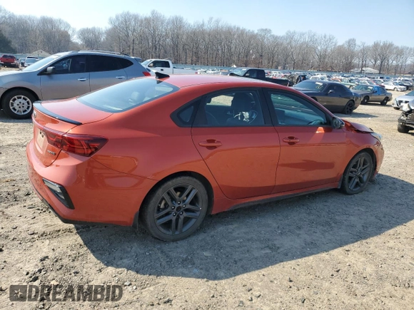 2021 Kia Forte GT-Line with VIN 3KPF34AD8ME423447, listed as a Copart auction lot 48886185 with 56,690 mi miles and Salvage Title. Bid and sale history available at carsss.com. Image 3.