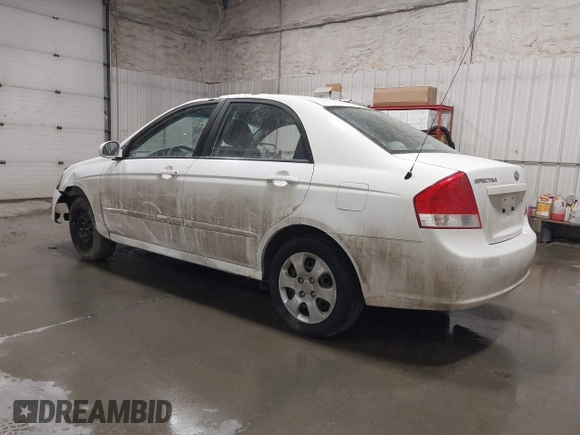 2008 Kia Spectra SX with VIN KNAFE121085566646, listed as a IAAI auction lot 41982332 with 67,270 mi miles. Bid and sale history available at carsss.com. Image 3.