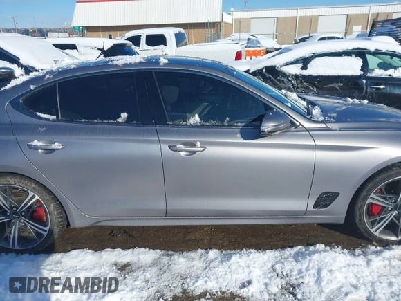 2024 Genesis G70 3.3T Sport Advanced with VIN KMTG54SE7RU136939, listed as a IAAI auction lot 41293218 with 8,160 mi miles. Bid and sale history available at carsss.com. Image 13.