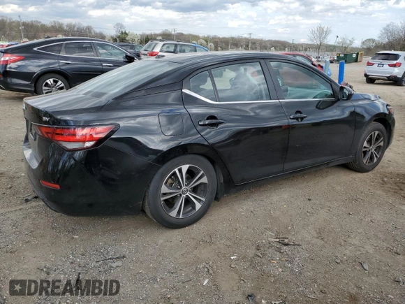 2021 Nissan Sentra SV with VIN 3N1AB8CV5MY256492, listed as a Copart auction lot 51407965 with 58,153 mi miles and Salvage title. Bid and sale history available at DreamBid. Image 3.