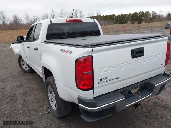 2021 Chevrolet Colorado 4WD Work Truck with VIN 1GCGTBEN6M1119967, listed as a IAAI auction lot 41801380 with 64,550 mi miles. Bid and sale history available at carsss.com. Image 3.