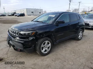 2023 Jeep Compass Sport with VIN 3C4NJDAN0PT570999, listed as a Copart auction lot 49704065 with 17,766 mi miles and Clean title. Bid and sale history available at DreamBid. Image 1.