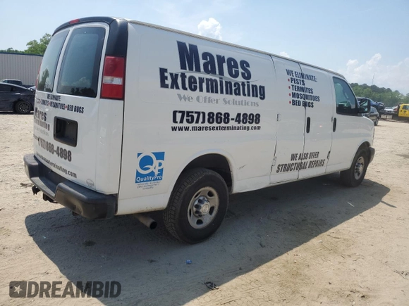2017 Chevrolet Express Cargo z VIN 1GCWGBFF3H1131538, wystawiony jako Copart lot #55328705 z przebiegiem 160 180 mil mil oraz Czysty tytuł • Clean title. Historia ofert i sprzedaży dostępna na DreamBid. Obrazek 3.