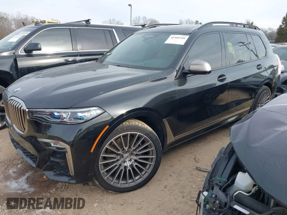 2021 BMW X7 M50i with VIN 5UXCX6C07M9G39230, listed as a IAAI auction lot 41409366 with 63,965 mi miles. Bid and sale history available at carsss.com. Image 18.