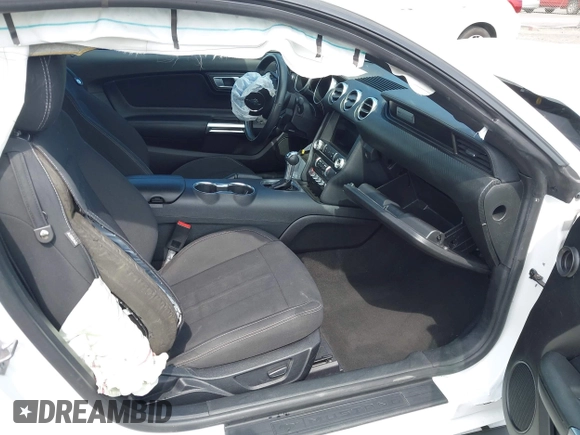 2021 Ford Mustang EcoBoost with VIN 1FA6P8THXM5153232, listed as a IAAI auction lot 42458757 with 45,267 mi miles and . Bid and sale history available at DreamBid. Image 5.