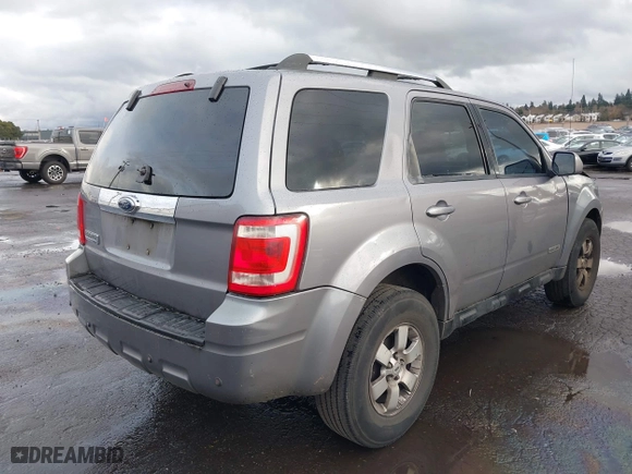 2008 Ford Escape Limited with VIN 1FMCU04178KD00117, listed as a IAAI auction lot 41594300 with 252,882 mi miles. Bid and sale history available at carsss.com. Image 4.