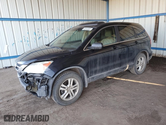 2011 Honda CR-V EX-L with VIN 5J6RE3H75BL036872, listed as a Copart auction lot 46544685 with 180,879 mi miles and Salvage Title. Bid and sale history available at carsss.com. Image 1.